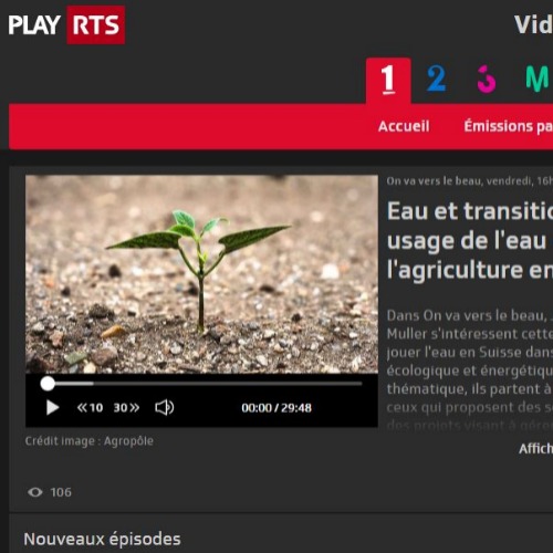 Interview Radio de l'Agropôle : l'eau dans l'agriculture